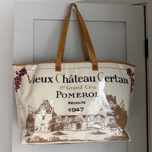 Oversized Tote Bag / Weekender with Leather details , gently used ,like new